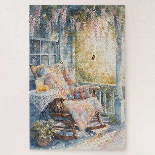 Cosy Porch with Quilt and Lemonade Charm Jigsaw Puzzle