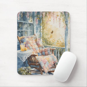 Cosy Porch with Quilt and Lemonade Charm Mouse Pad