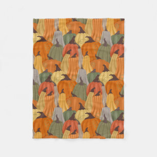 Cosy pumpkins fleece blanket
