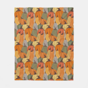 Cosy pumpkins fleece blanket