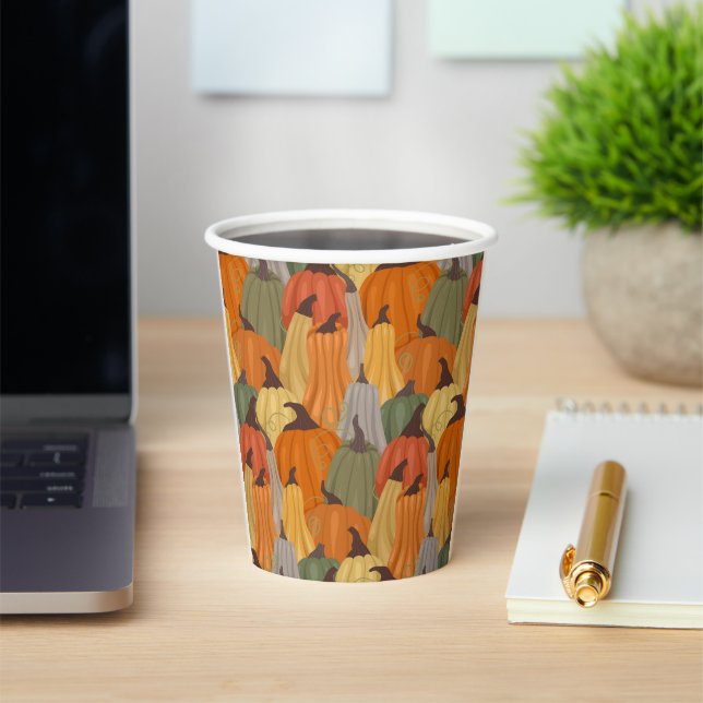 Cosy pumpkins paper cups (Insitu)