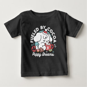Cosy Puppy Dreams – Hot Chocolate and Christmas Baby T-Shirt