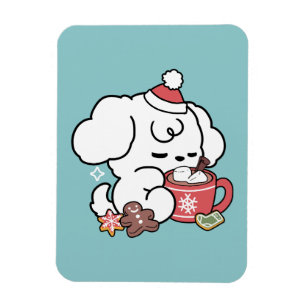 Cosy Puppy Dreams – Hot Chocolate and Christmas Magnet
