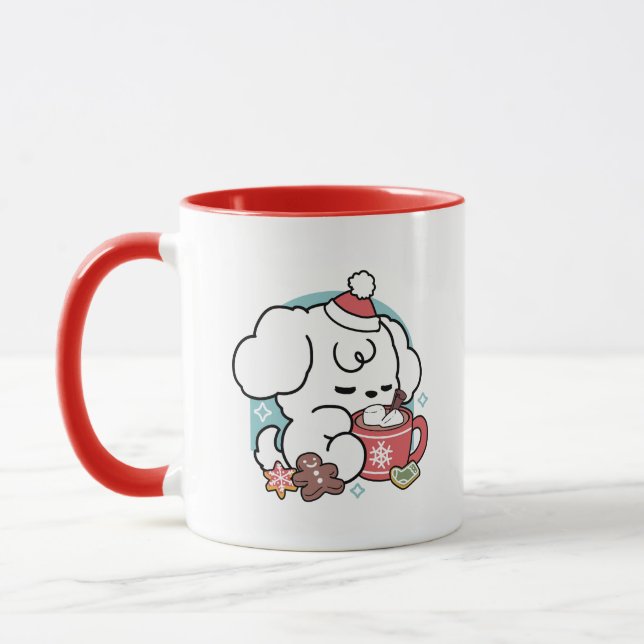 Cosy Puppy Dreams – Hot Chocolate and Christmas Mug (Left)
