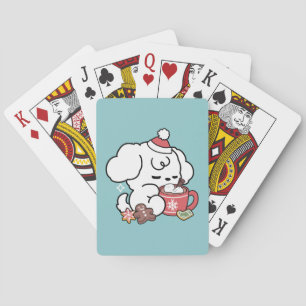 Cosy Puppy Dreams – Hot Chocolate and Christmas Playing Cards