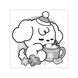 Cosy Puppy Dreams – Hot Chocolate and Christmas Self-inking Stamp