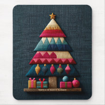 Cosy Quilted Fabric Texture Christmas Tree