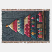 Cosy Quilted Fabric Texture Christmas Tree