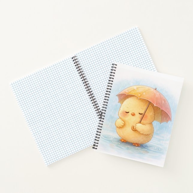 Cosy Rainy Day Alma Chick Cute Notebook (Inside)