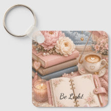 Cosy Rainy Day Floral Keychain Editable