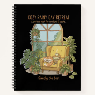 Cosy Rainy Day Retreat Cute Cat with Books