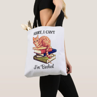 Cosy Reading Cat - I’m Booked Tote Bag