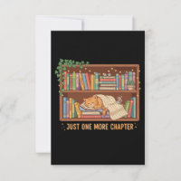 Cosy Reading Cat "Just One More Chapter" Book Love