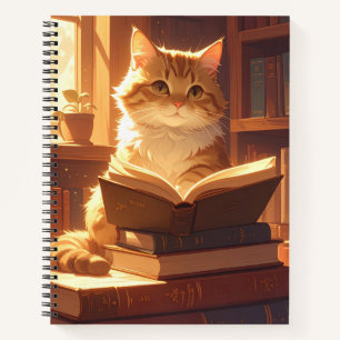 Cosy Reading Cat Notebook