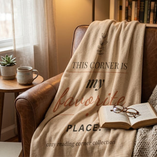 Cosy Reading Corner Throw Blanket