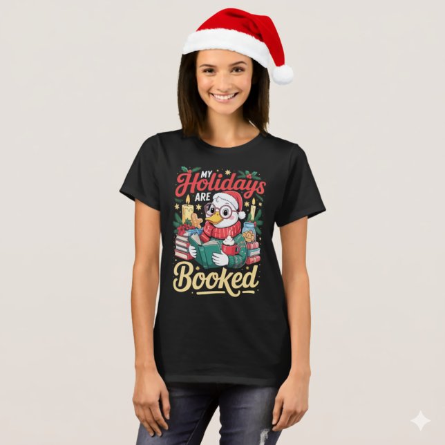Cosy Reading Duck Holiday Season Book Lover T-Shirt (Creator Uploaded)
