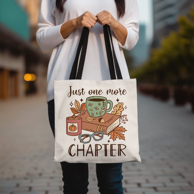 Cosy Reading Just One More Chapter Book Lover Tote Bag (Creator Uploaded)