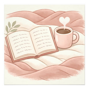 Cosy Reading Moment - Coffee and Book Lover Design Photo Print