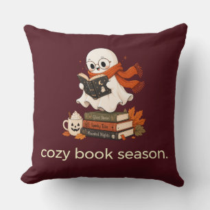Cosy Reading Nook Autumn Custom Throw Pillow