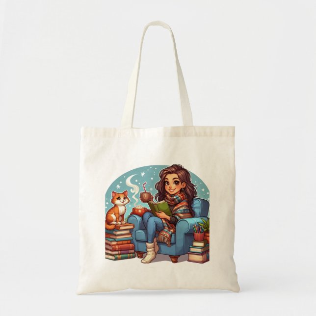 Cosy Reading Time Tote Bag (Front)