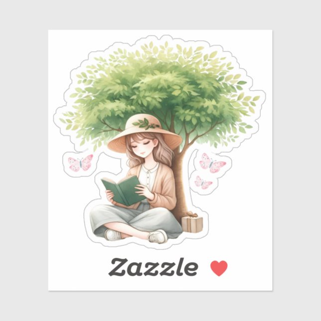 Cosy Reading Under a Tree Girl Book Lover Bookish (Sheet)