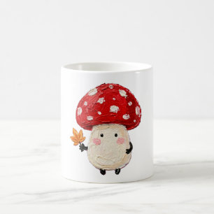 Cosy Red Mushroom Cute Autumn Woodland Art Coffee Mug