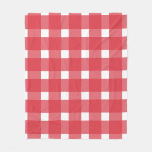 Cosy Red & White Gingham-Home Decor & Gifts Fleece Blanket