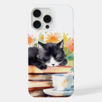 Cosy Relaxed Cat in Watercolor