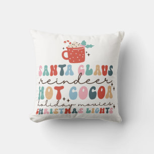 Cosy Retro Christmas Colourful Fun Cushion