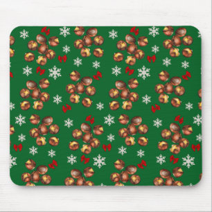 Cosy Roasted Chestnuts And Snowflakes Winter Mouse Pad
