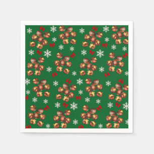 Cosy Roasted Chestnuts And Snowflakes Winter Napkin