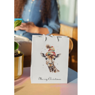Cosy Safari Christmas, custom Medium Gift Bag