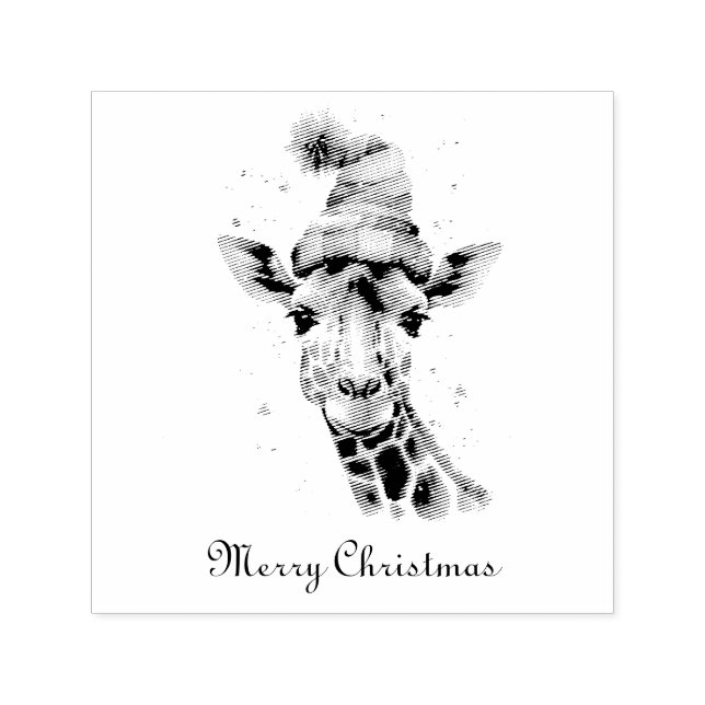 Cosy Safari Christmas, custom Self-inking Stamp (Design)