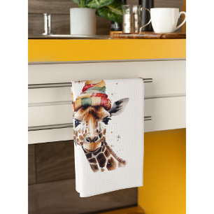 Cosy Safari Christmas, custom Tea Towel