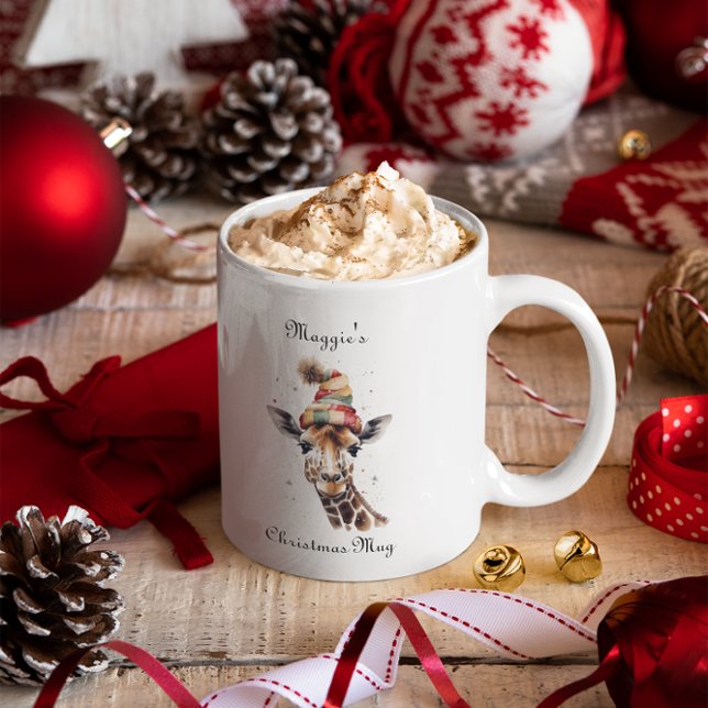 Cosy Safari Christmas, custom Two-Tone Coffee Mug (Creator Uploaded)