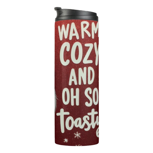 Cosy Santa Gnome Tumblr – Warm Holiday Gift Thermal Tumbler (Rotated Right)