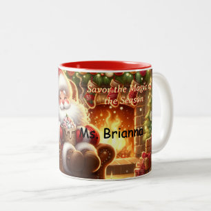 Cosy Santa Hot Cocoa Christmas Mug