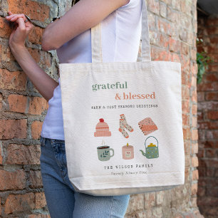 Cosy Scandi Winter Essential Seasons Greetings Tote Bag