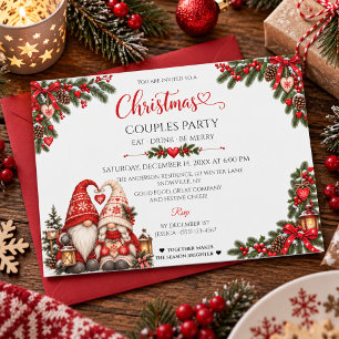Cosy Scandinavian Christmas Couples Party Invitation