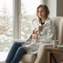 Cosy Scandinavian Holiday Woven Blanket