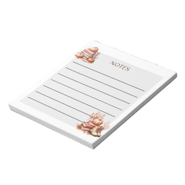 Cosy Scribbles Autumn Notepad (Rotated)