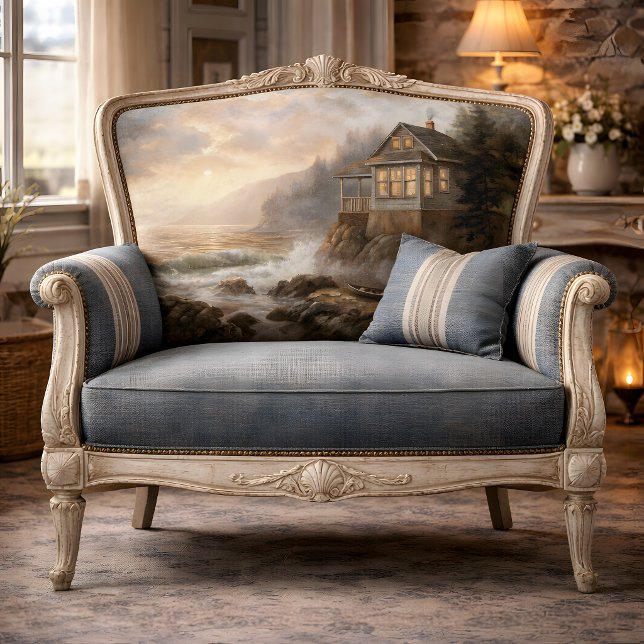 Cosy Seaside Cottage Glow Decoupage Tissue Paper (Cozy Seaside Cottage Glow Decoupage Tissue Paper)