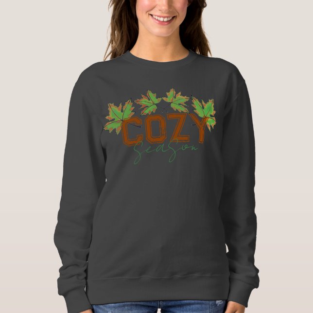 Cosy season autumn fall design sweatshirt (Front)