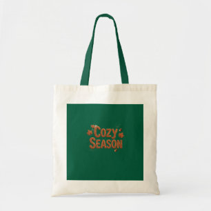 Cosy Season Embroidered Tote Bag - Autumn & Winter