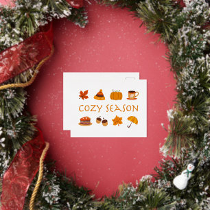 Cosy Season Foil Holiday Postcard