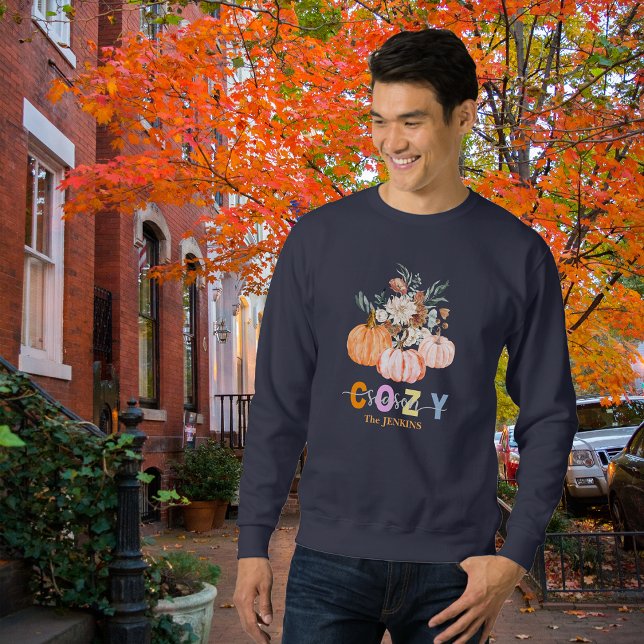 Cosy Season Harvest Blooms Personalise Name Sweatshirt (Creator Uploaded)