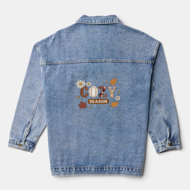 Cosy Season Oversized T-Shirt Denim Jacket (Back)