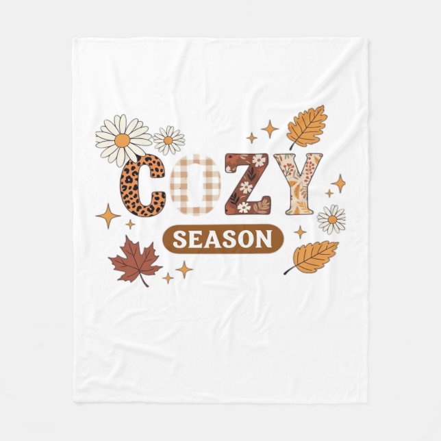 Cosy Season Oversized T-Shirt Fleece Blanket (Front)
