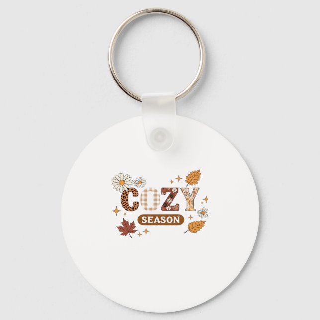 Cosy Season Oversized T-Shirt Key Ring (Front)