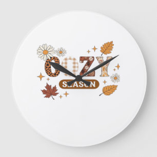 Cosy Season Oversized T-Shirt Large Clock
